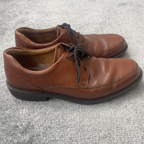 Ecco Shoes Mens Size 9 Brown Leather Oxford Business Casual Shock Point Comfort main image 12